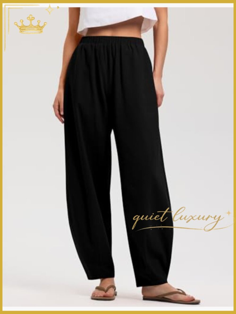 Linen Wide Leg Palazzo Pants with Pockets Boho Casual - Picture 2 of 7